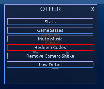 A Bizarre Journey redeem codes button