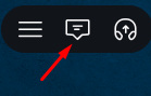 The chat button in ALADIA