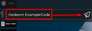 The chat box and an example code in ALADIA