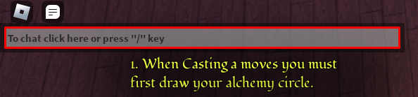 Alchemy Online chat box