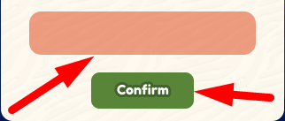 The code redeeming interface in Animal Tycoon