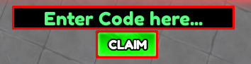 Anime Ascension enter codes box and claim button