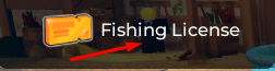 Fishing License button in Anime Fishing Odyssey