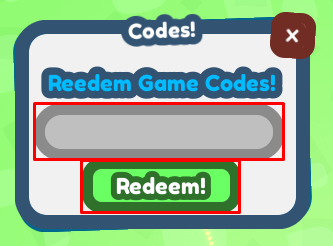 Anime Impact Simulator enter codes box