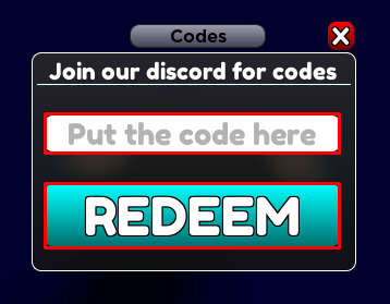 Anime Journey RPG enter codes box