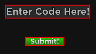 Anime Legacy enter codes box