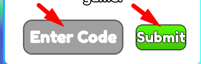 The code redeeming interface in Anime Ninja Simulator