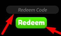 The code redeeming interface in Anime Of Chance