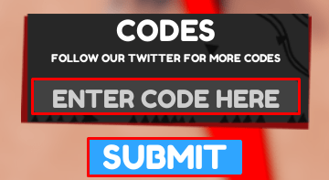 Anime Power Simulator enter codes box