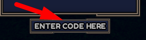 The code redeeming interface in Anime Roulette