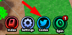 The Codes button in Anime Stars Simulator