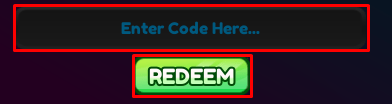Anime Storm 2 enter codes box and redeem button