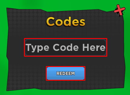 Anime Storm Simulator enter codes box