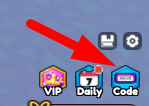 The Code button in Anime Sword Simulator