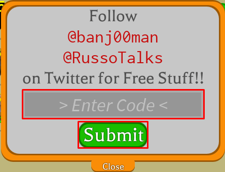 Anime Tycoon enter codes box