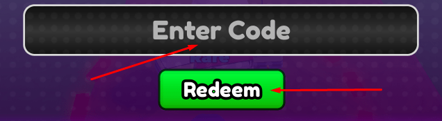 Enter Code box and Redeem button to redeem codes in Anime Ultron Simulator