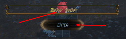 Enter Codew box and ENTER button to redeem codes in Archived