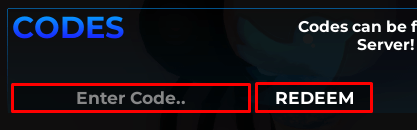 Ascension Incremental enter codes box and redeem button