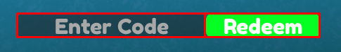 Assassin Tycoon enter codes box and redeem button