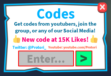 Baby City enter codes box