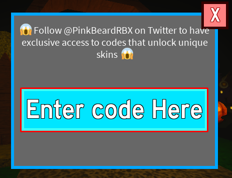 Bakon enter codes box