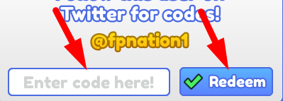 The code redeeming interface in Ball Eating Simulator