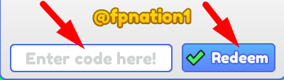 The code redeeming interface in Ball Simulator