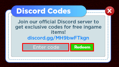 Ballroom Dance enter codes box