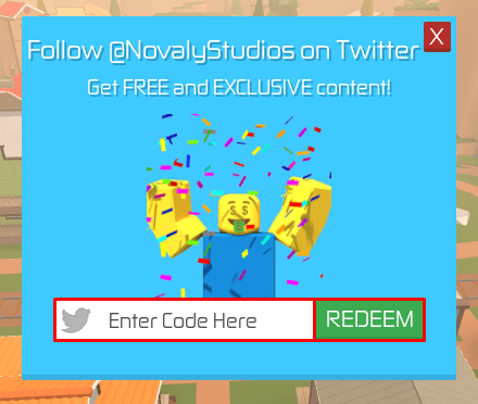 Bandit Simulator enter codes box