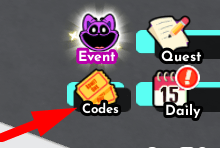 The Codes button in Bathroom Fighting Simulator