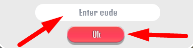 The code redeeming interface in Bathroom Fighting Simulator