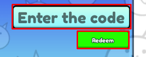 Battle Cat Evolution enter codes box and redeem button