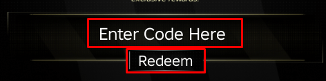 betrayed enter codes box and redeem button