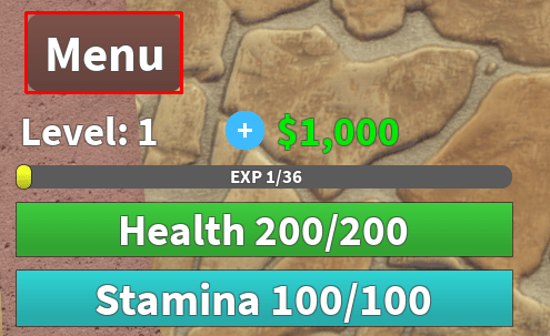 Bizarre Blox menu button