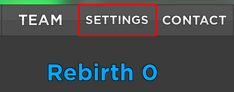 Blademaster settings button