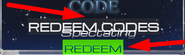 The code redeeming interface in Blockade Battlefront
