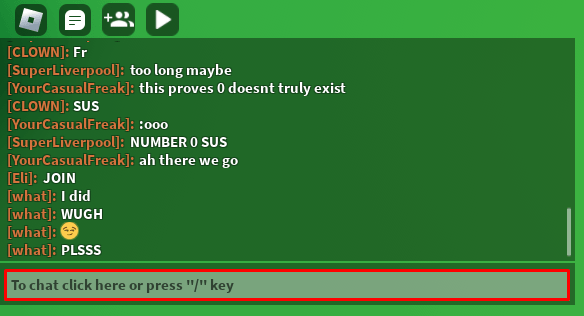 Bloxton Mystery chat box