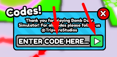 The code redeeming interface in Bomb Door Simulator