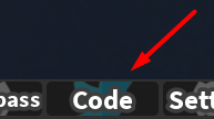The Code button in Box Tower Defense
