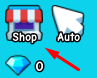 The "Shop" button in Brainrot vs Chicken