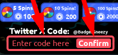 The code redeeming interface in Bring a Drawing to Life