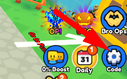 The Code button in Bro Rescue Simulator