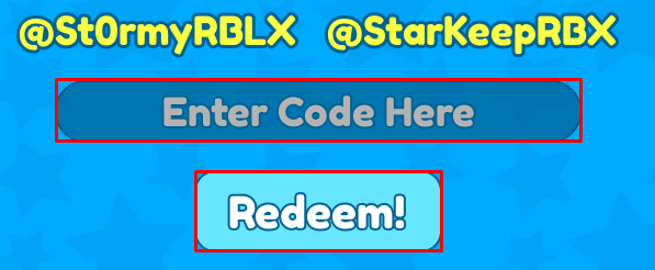 Bubble Gum Clicker enter codes box