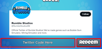 Bubble Gum Tower Defense enter codes box