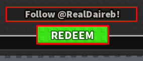 Build a Bot and Fight enter codes box and redeem button