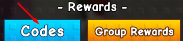 The "Codes" button in Build a Candy Shop