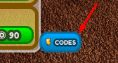 The CODES button in Burgerz