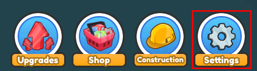 Busy Business settings button