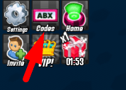 The Codes button in Cameraman Race Simulator