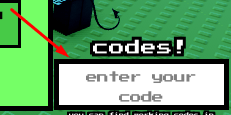The enter your code box in cavity
